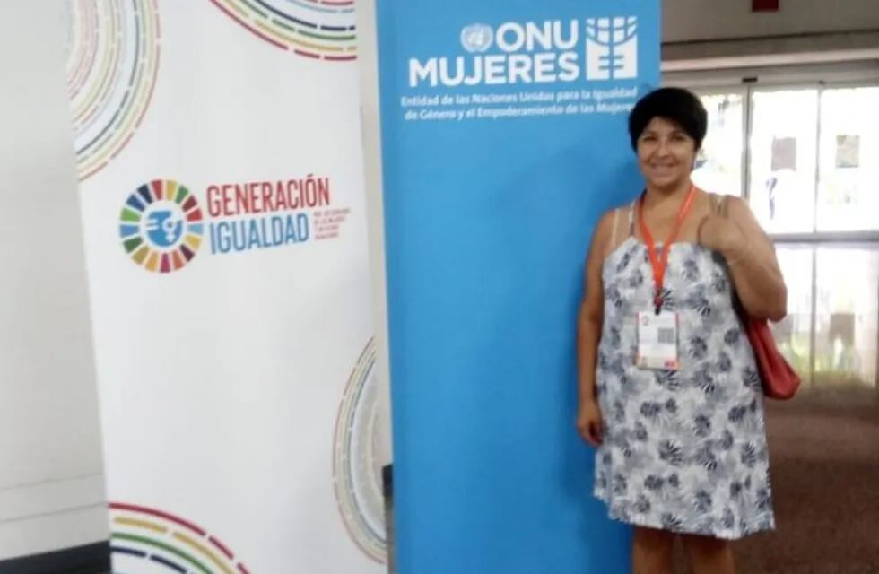Soledad Comini en la XIV Conferencia Regional sobre la mujer de América latina y El Caribe, que se hace en CEPAL, Chile.