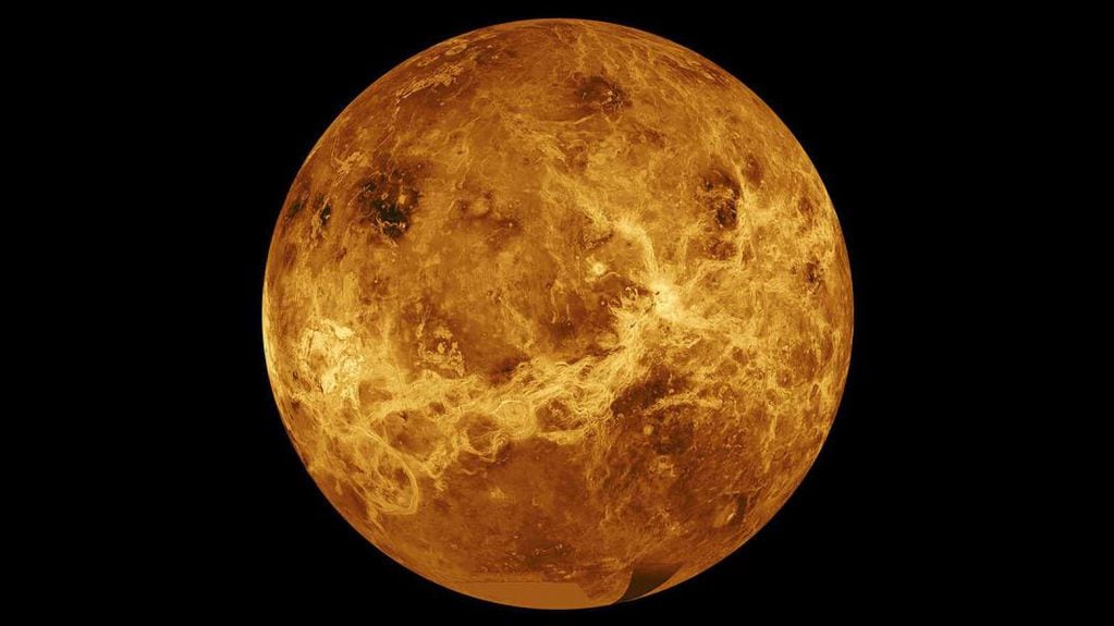 Venus. El segundo planeta del Sistema Solar alcanza los 464 grados en su superficie, pero en su atmósfera es más templada. (Nasa)