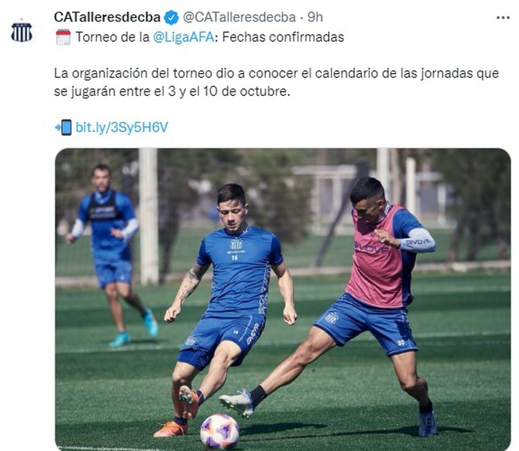 Por Liga Profesional, Talleres diputará tres partidos en siete días.