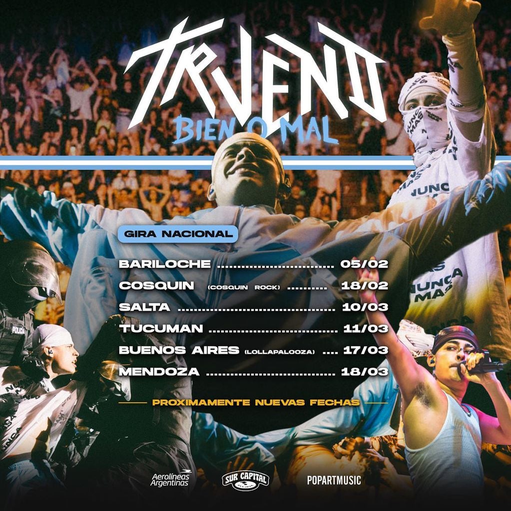 Trueno anunció una gira por varias provincias de Argentina: cuándo y dónde se presenta