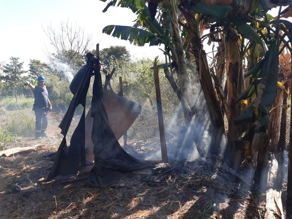 Incendio en la Aldea Fortín Mbororé