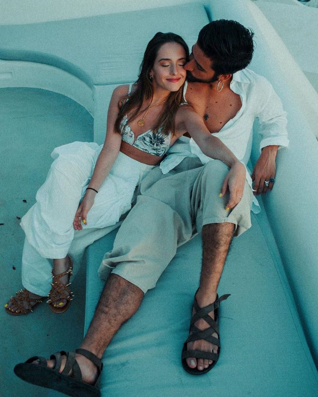 La actriz Eva Luna Montaner y el cantante colombiano Camilo Echeverry  (Foto: Instagram/ @evalunamontaner)