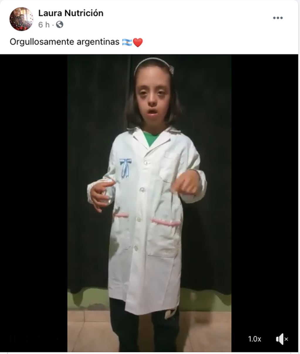El video de Dulce entonando el Himno Nacional Argentino en lengua de señas.