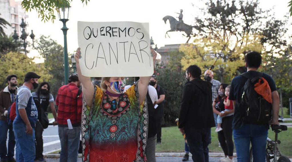 La protesta de este lunes de los artistas 