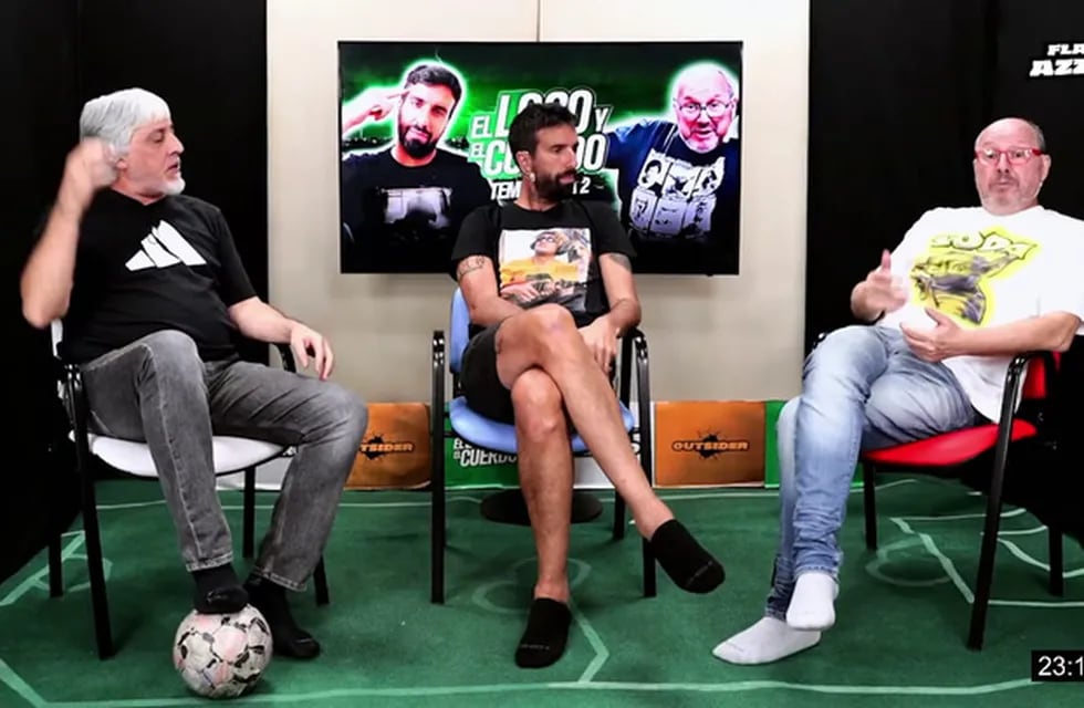 Azzaro y Ducatenzeiler junto a Rafael Di Zeo en la entrevista que le realizaron en su programa.
