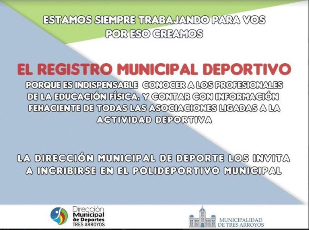 Registro Municipal Deportivo