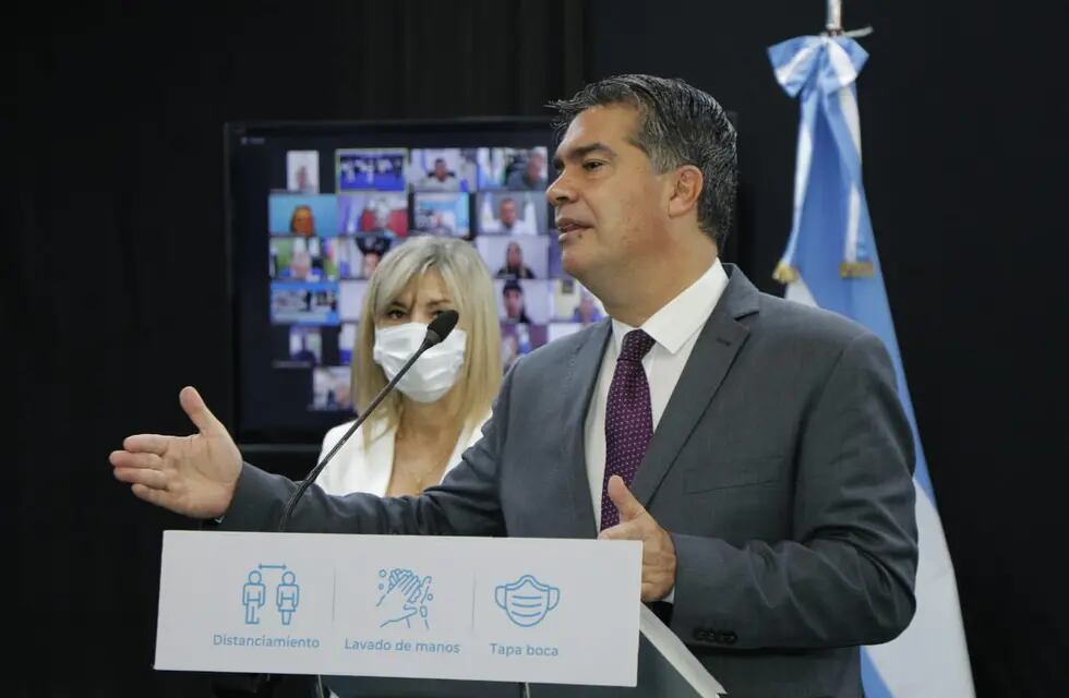 Capitanich durante el anuncio de las nuevas medidas adoptadas en el Chaco para contener los contagios.