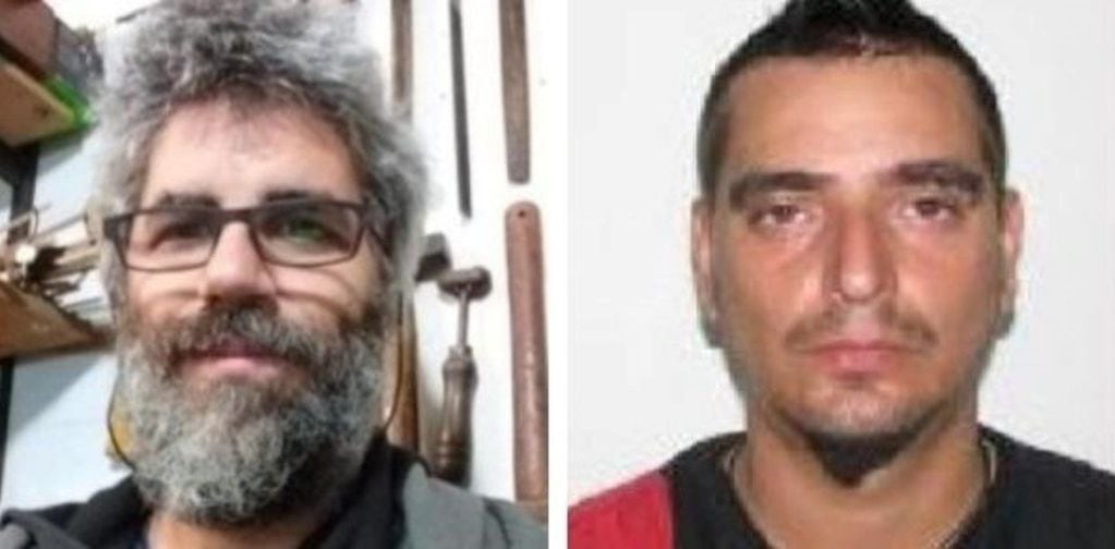 Los sospechosos prófugos sobre los que pesa la orden de captura. Se trata de Emir Dorval Acosta, de 39 años, y Mario Ciro Fumaroni, de 45. Foto Clarín.