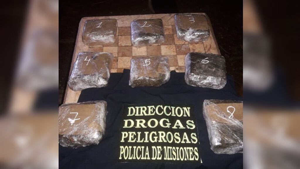 Posadas: secuestraron una mochila con droga. Policía de Misiones