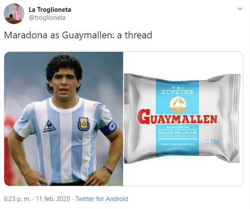 Hilo viral de Maradona (Foto:Twitter)