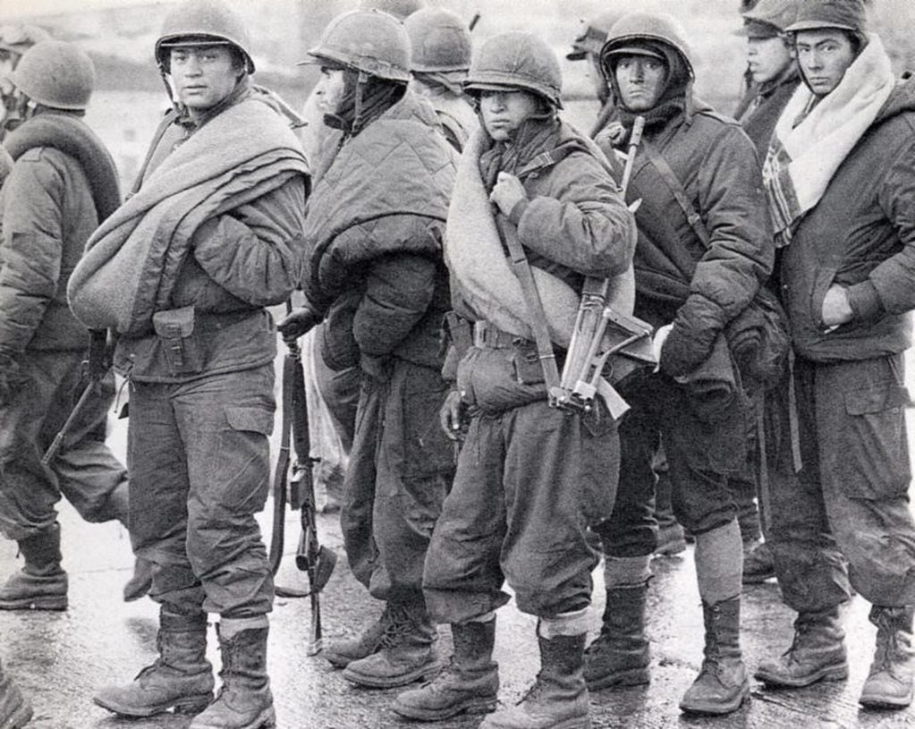 Guerra de las Malvinas, 1982. Soldados argentinos.