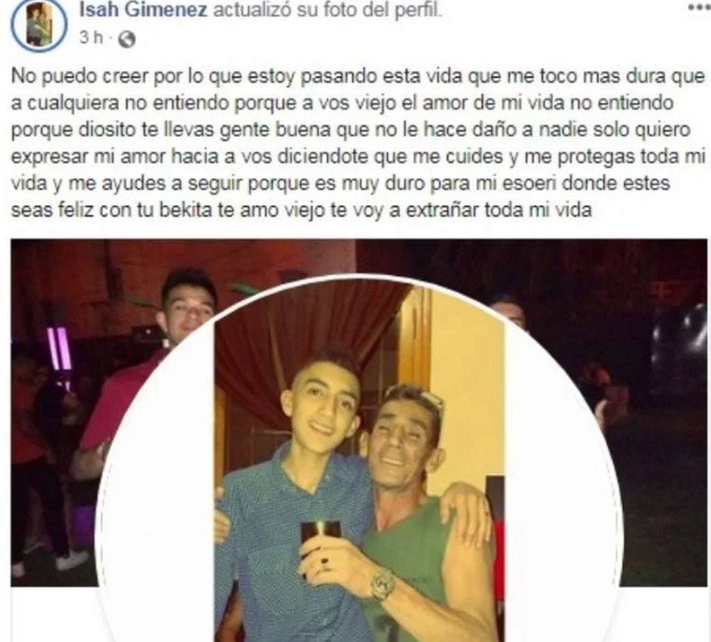 El desgarrador mensaje de uno de sus hijos.