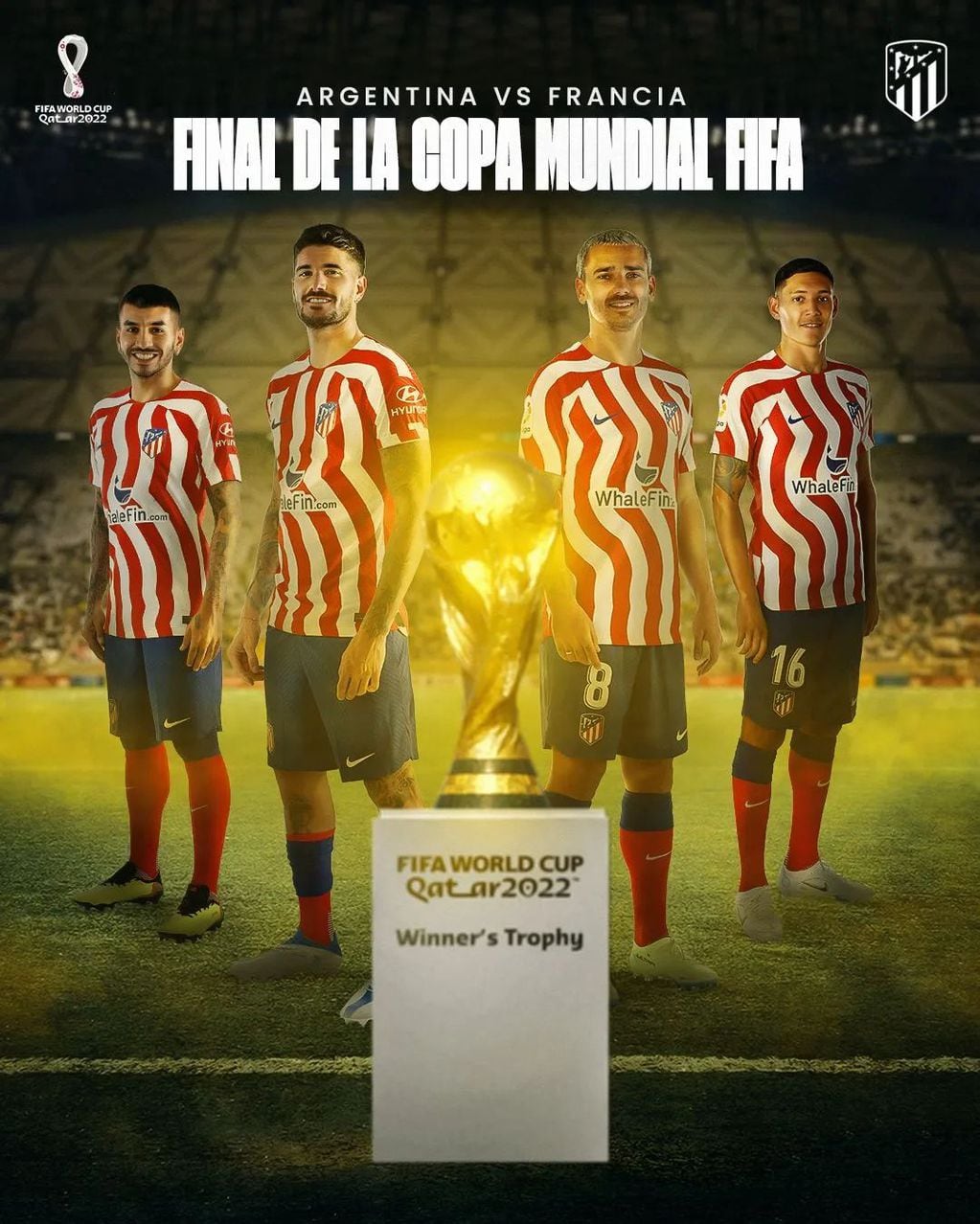 El club español le dedicó un mensaje a sus jugadores con un poster de película.