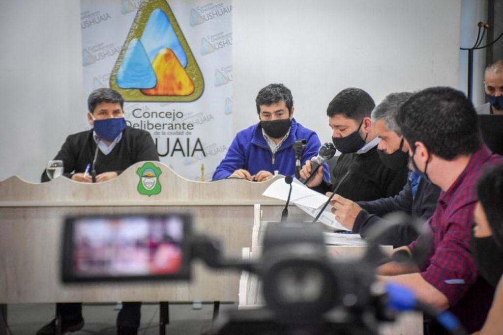 David Ferreyra y Gustavo Rodríguez, se reunieron en la Comisión de Seguimiento de la Coparticipación del Concejo Deliberante.