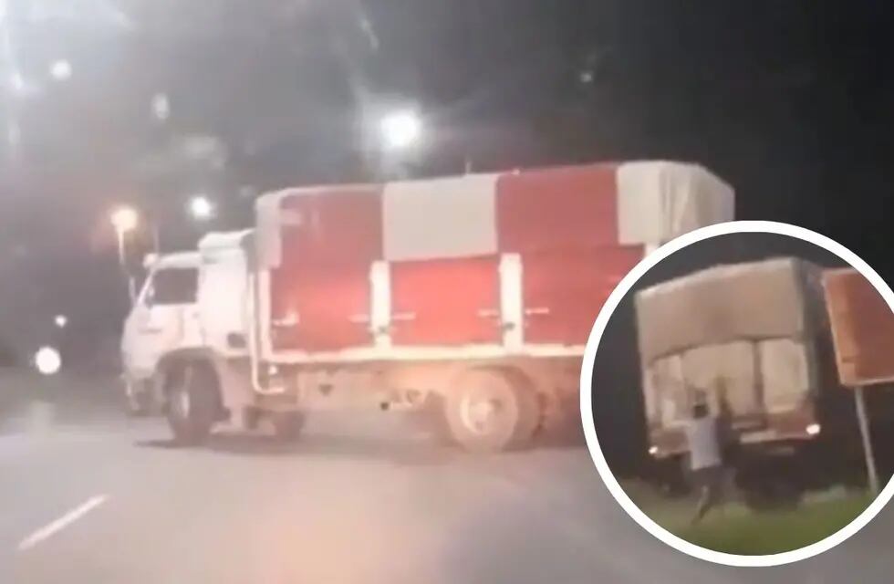 Discutió con un camionero, lo chocaron y se colgó del acoplado para detenerlo.