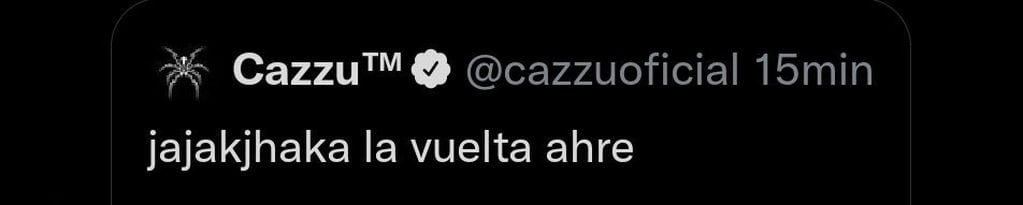 El tweet de Cazzu