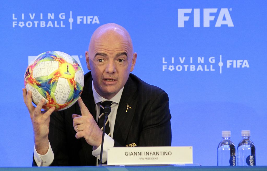 El presidente de la FIFA Gianni Infantino. (AP Foto/Luis M. Álvarez)