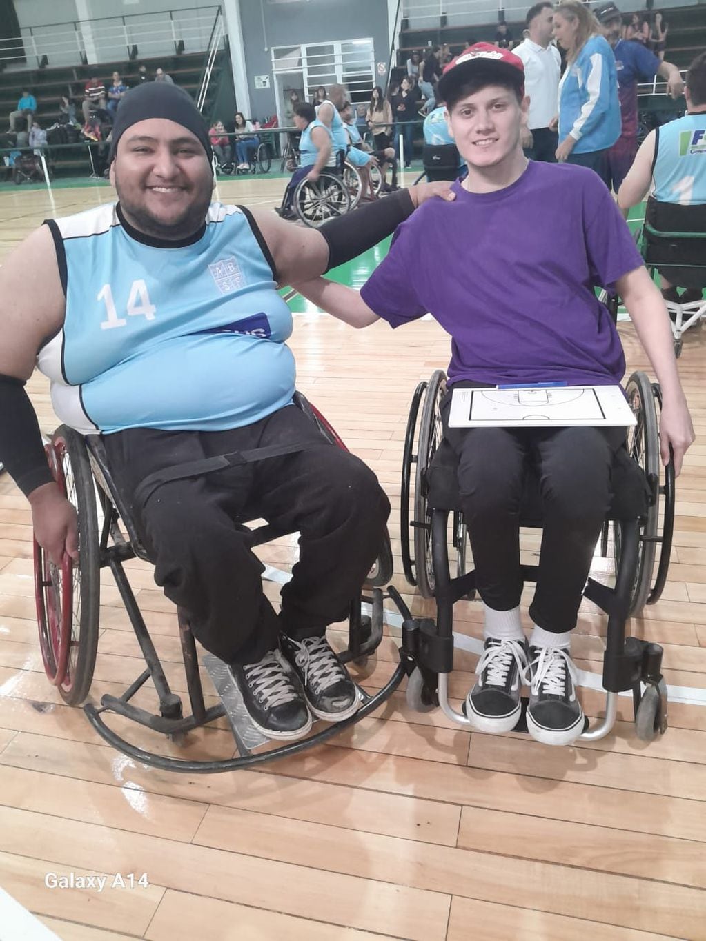 Nahuel Maldonado y Facundo Astudillo básquet en silla de Ruedas Arroyito