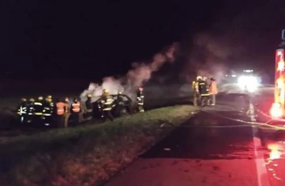 El accidente en la Ruta 3 en el que murieron cinco personas calcinadas.