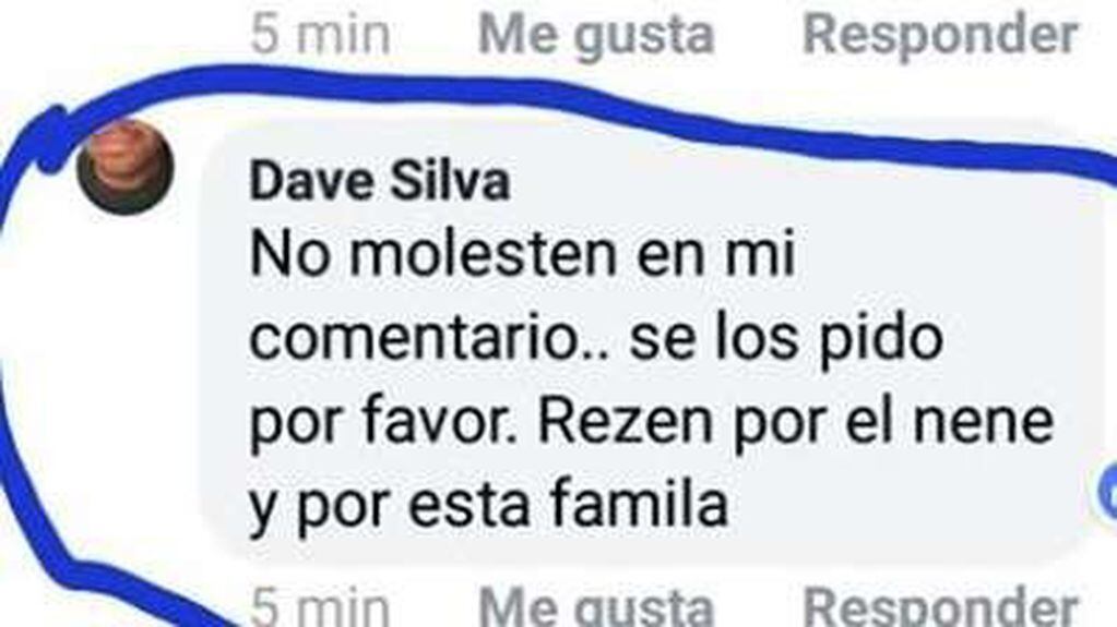 Los comentarios del tío del bebé asesinado fueron repudiados en las redes sociales.