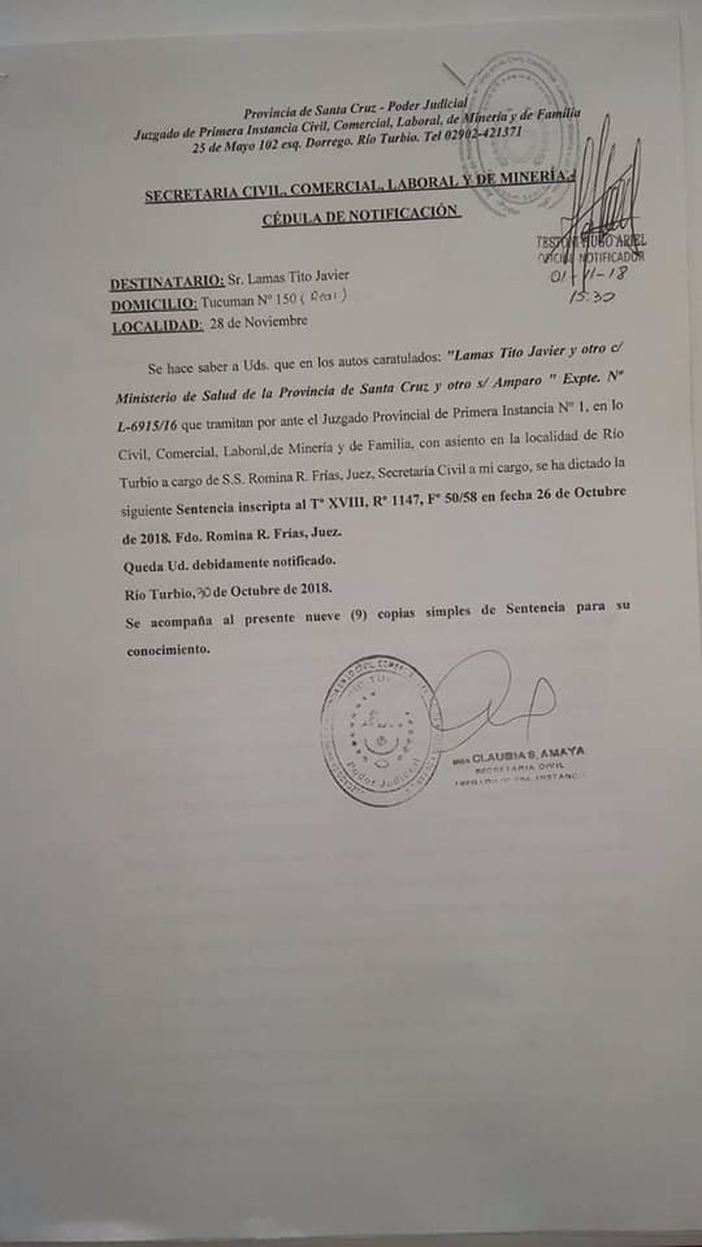 Respuesta a los concejales Tito Lamas (Cambiemos) y Fernando  Españon (PJ)