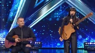 Sol Vázquez y su padre en Got Talent Argentina