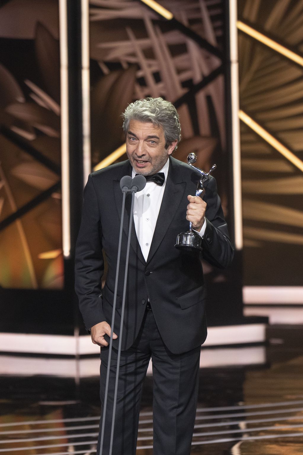 Ricardo Darín tras ganar el Premio Platino a la Mejor Interpretación Masculina.