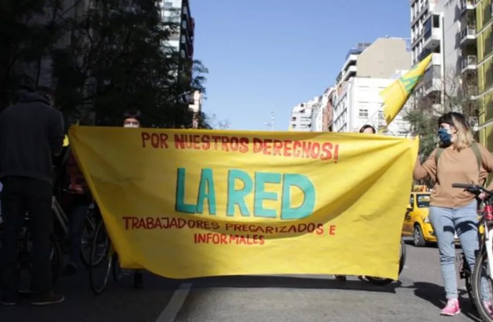 Protesta de Trabajadores y trabajadoras informales y precarizados.