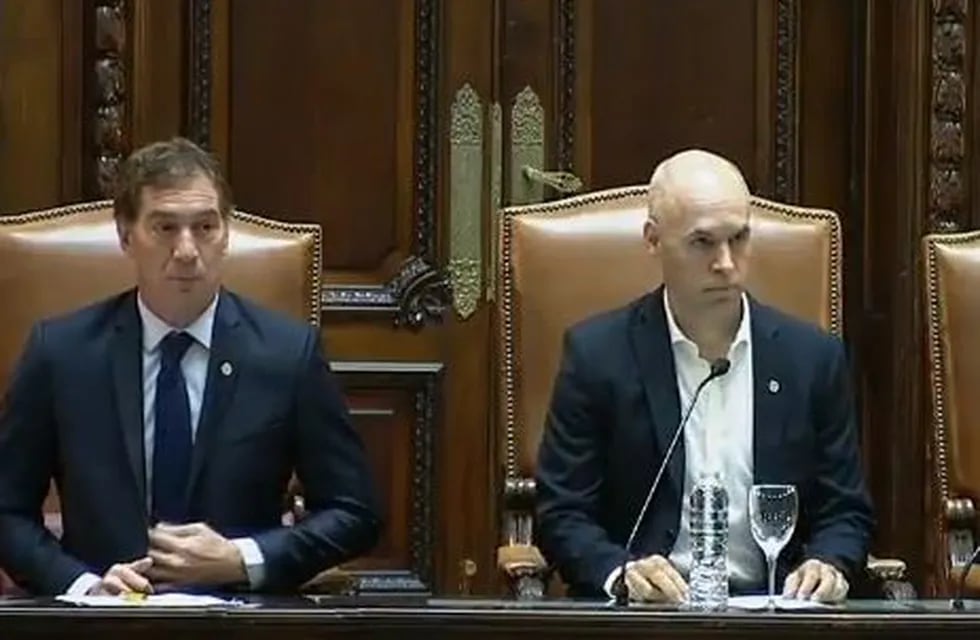 Horacio Rodríguez Larreta, jefe de Gobierno porteño, en la apertura de sesiones de la Legislatura.