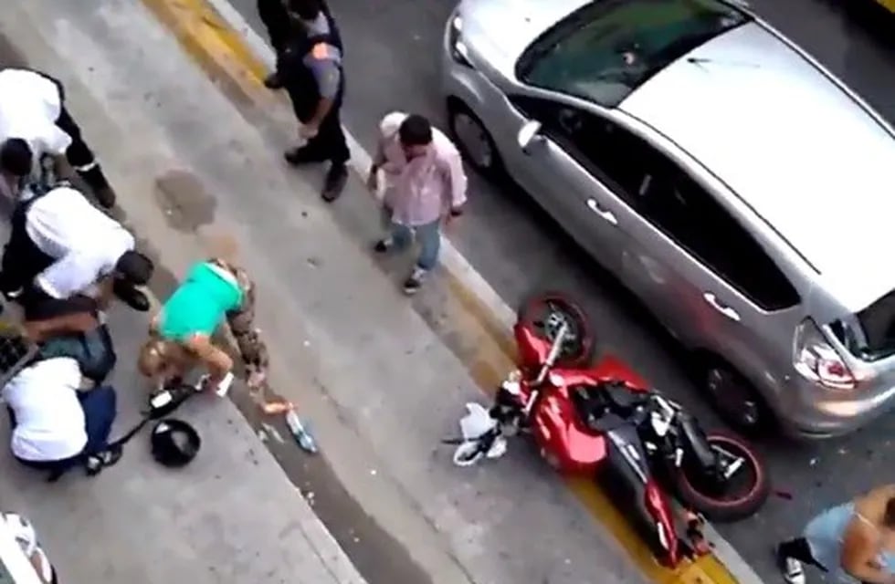 Accidente en la ciclovía de Entre Ríos y Zeballos.
