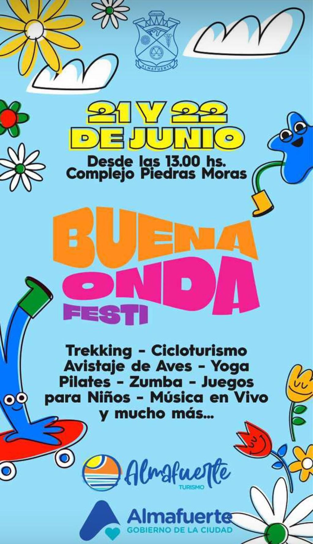 Buena Onda Festi será el viernes 21 y sábado 22 de junio en Almafuerte, Córdoba.