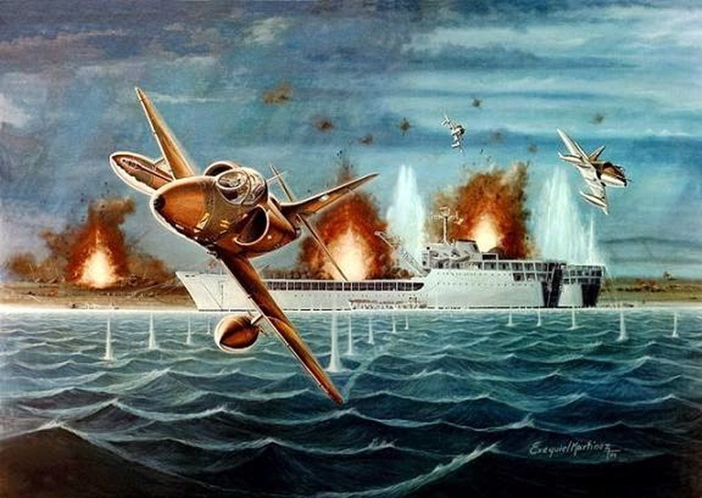 8 de junio los aviones de la Fuerza Aérea Argentina dieron varios dolores de cabeza a los altos mandos ingleses.