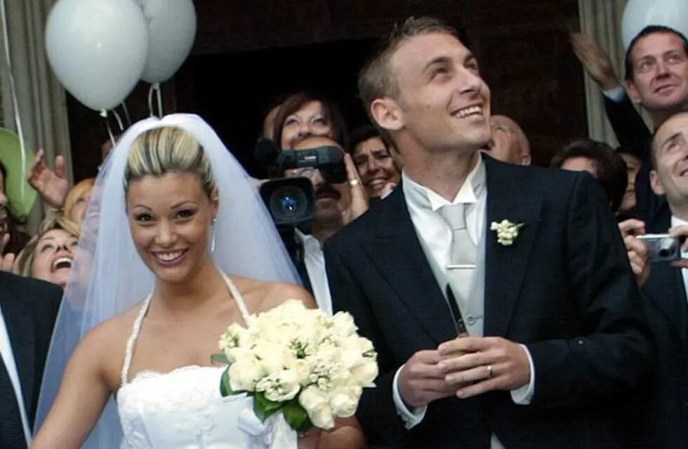 Tamara Pisnoli y Daniele De Rossi, el día de su boda (Foto: web)