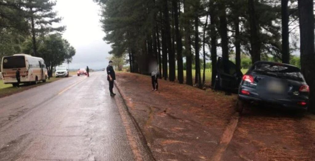 Accidente vial en Apóstoles dejó como saldo una persona herida.