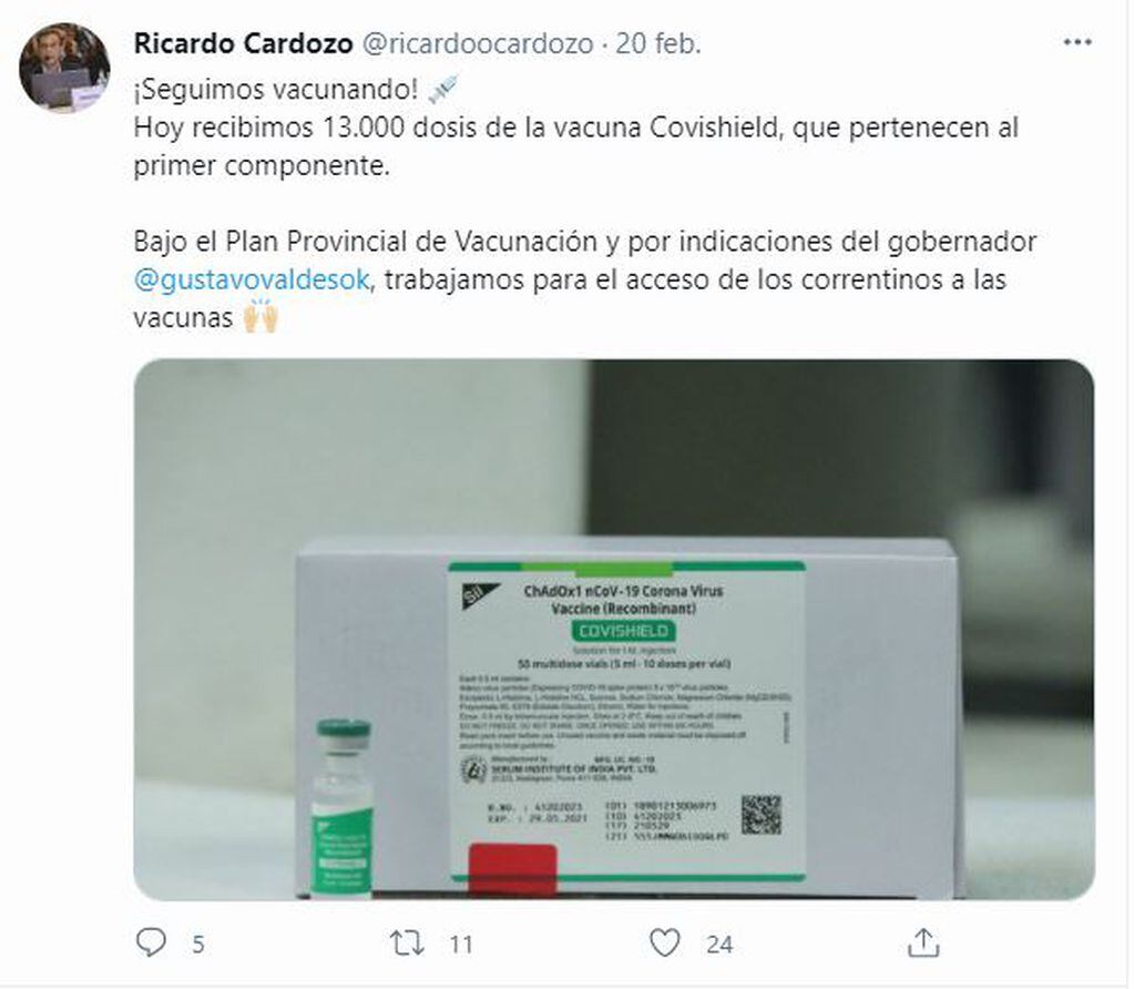 Vacunación en Corrientes