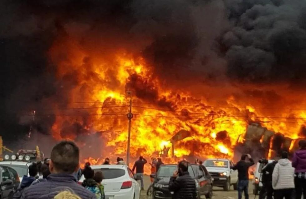 Incendio en fábrica de Río Grande