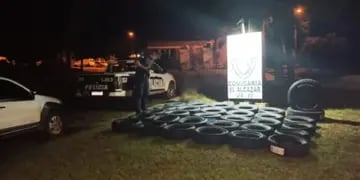 Secuestran cargamento de neumáticos en El Alcázar