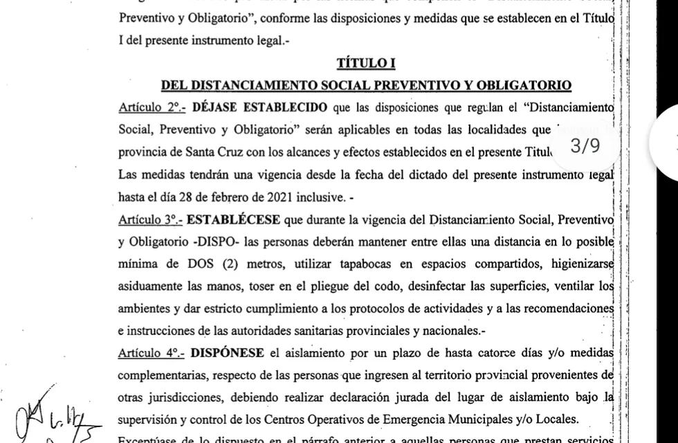 Decreto Provincial N°136/21