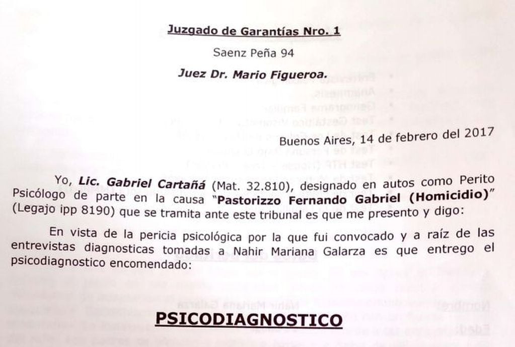 Gabriel Cartañá había sido contratado como perito de parte por la defensa anterior de Nahir