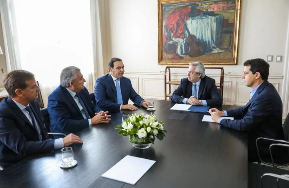 Alberto Fernández, reunido con gobernadores opositores. (crédito: Casa Rosada)