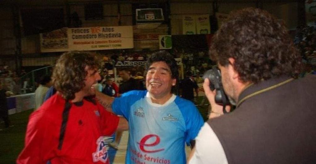 Diego Armando Maradona en Socios Fundadores junto a la Selección Argentina en el 2007