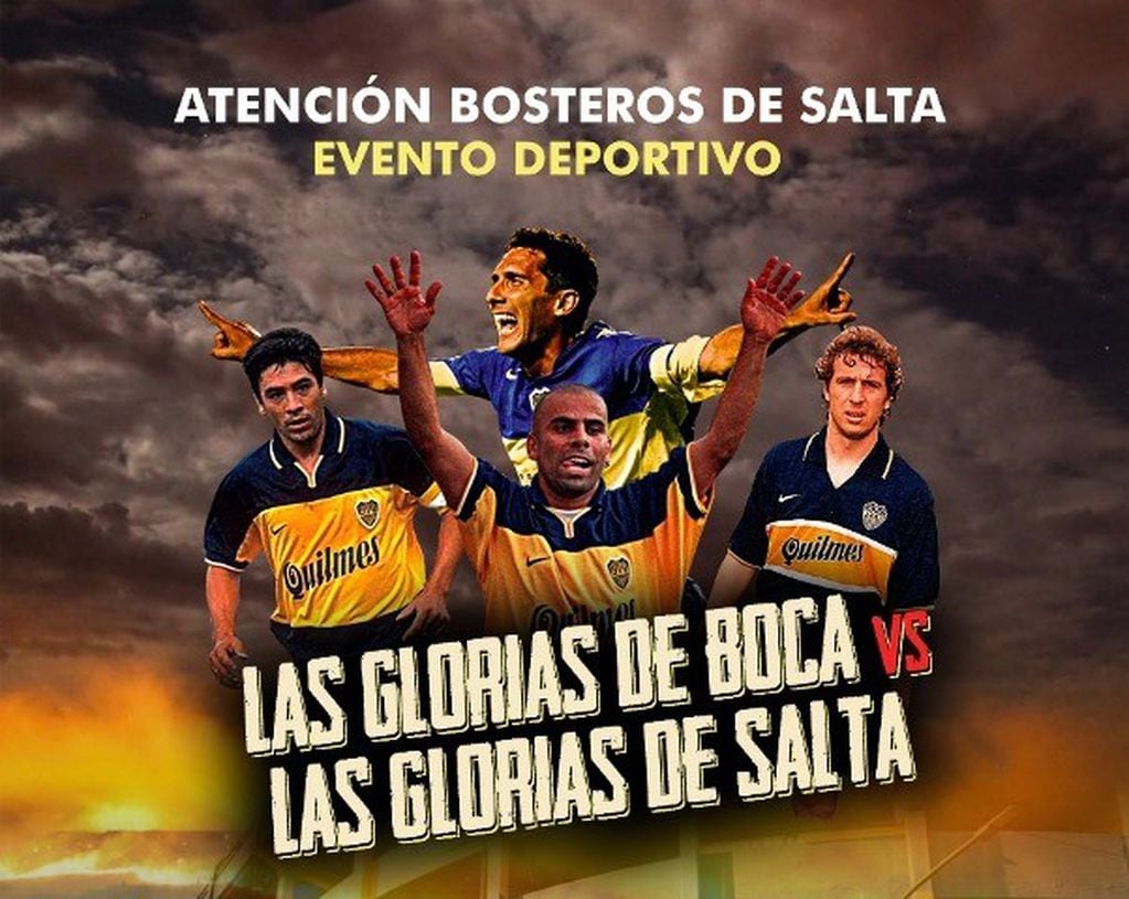 "Las Glorias de Boca" juegan un amistoso en Salta a beneficio de dos niños