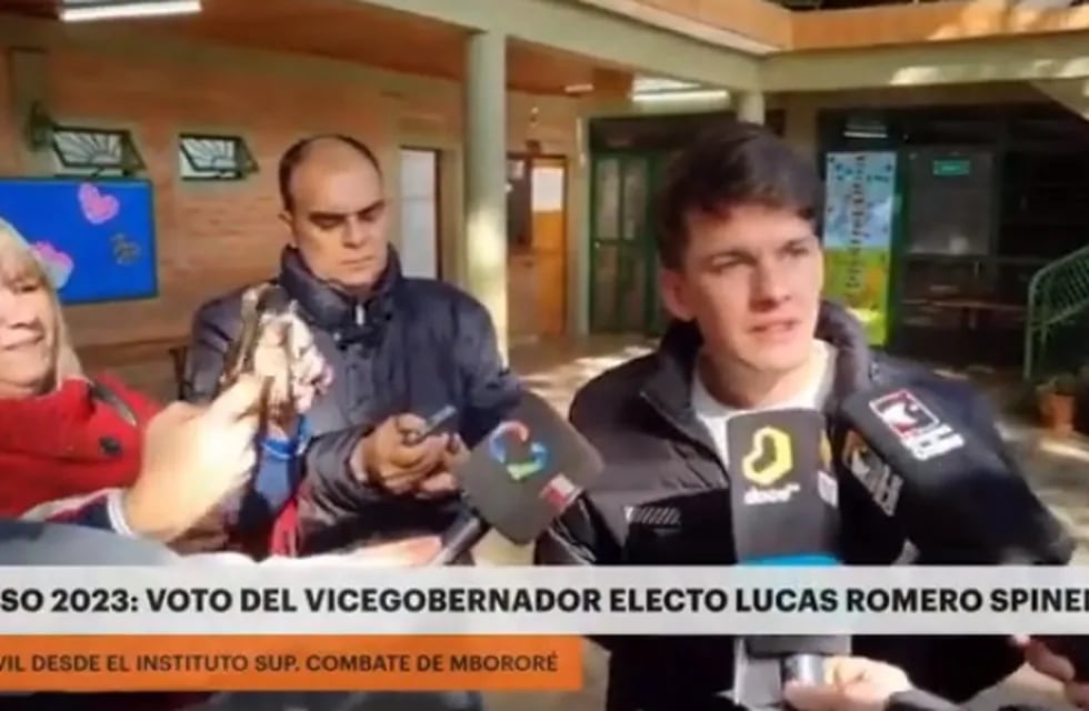 Elecciones PASO 2023: Lucas Romero Spinelli sufragó en Posadas.