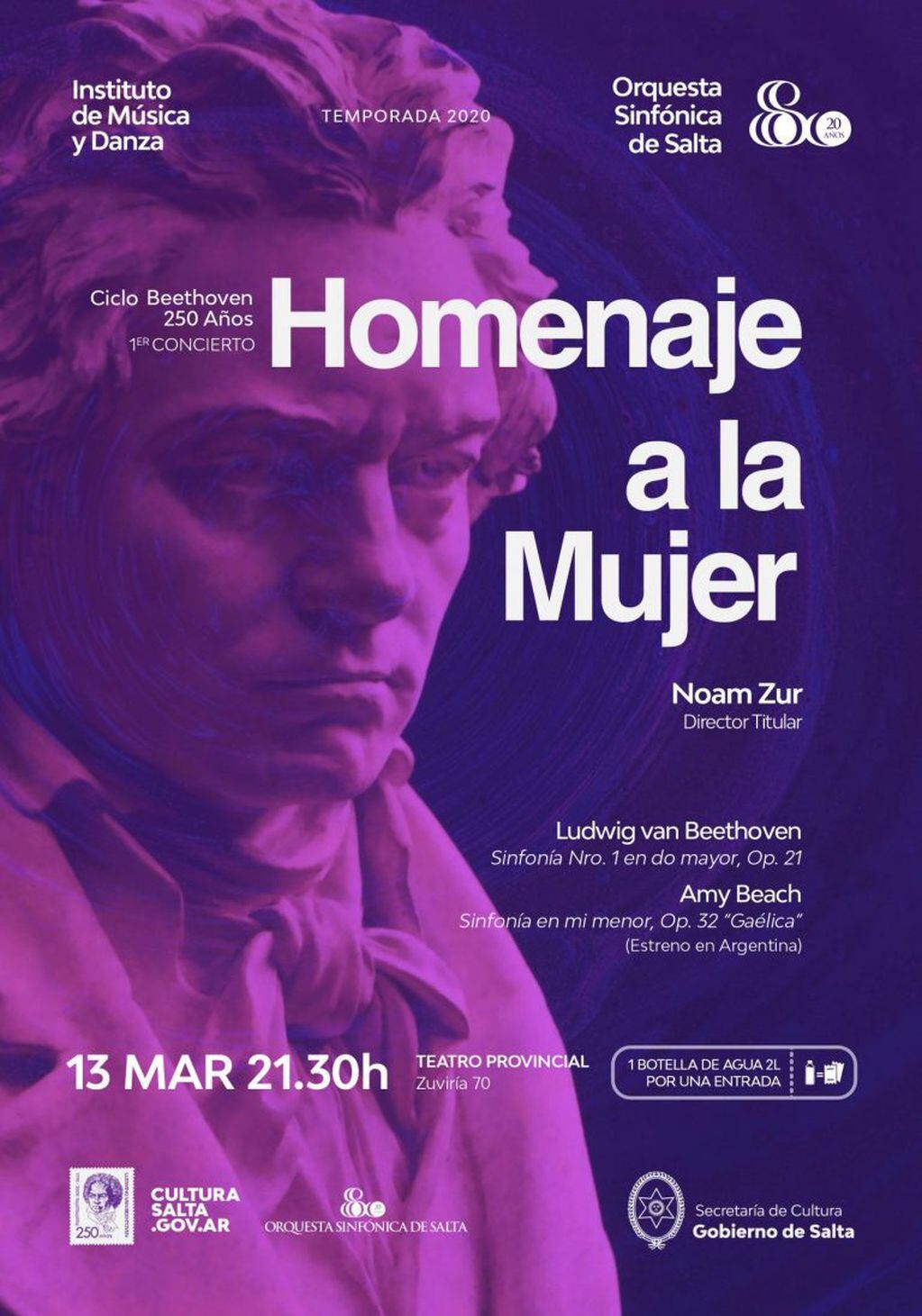 Concierto Homenaje a la Mujer de la Orquesta Sinfónica de Salta (Facebook Teatro Provincial de Salta)