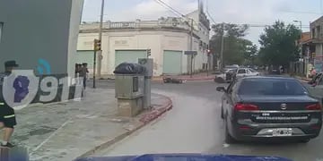 La colisión de la moto ocurrió en barrio San Vicente, en Córdoba. (Policía)