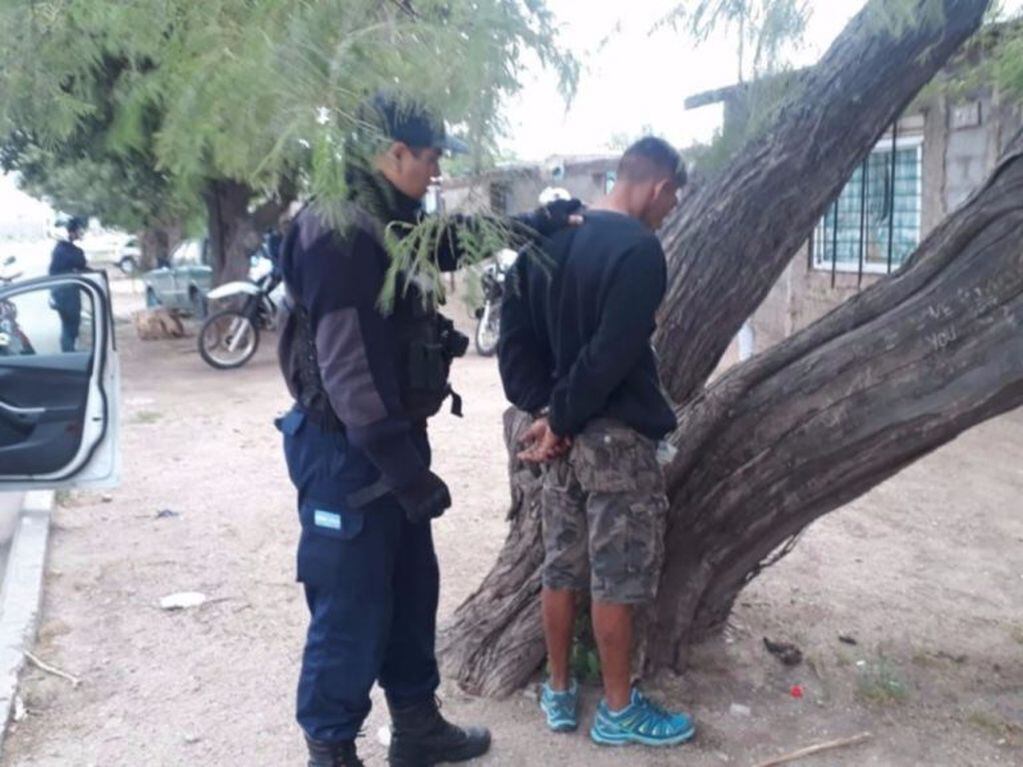 “El chancleta” terminó detenido luego de una tarde de furia en San Luis.