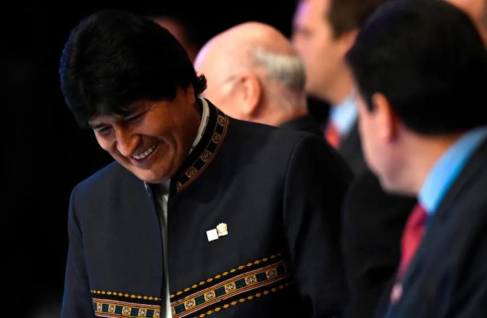 El presidente boliviano en la Cumbre del Mercosur.