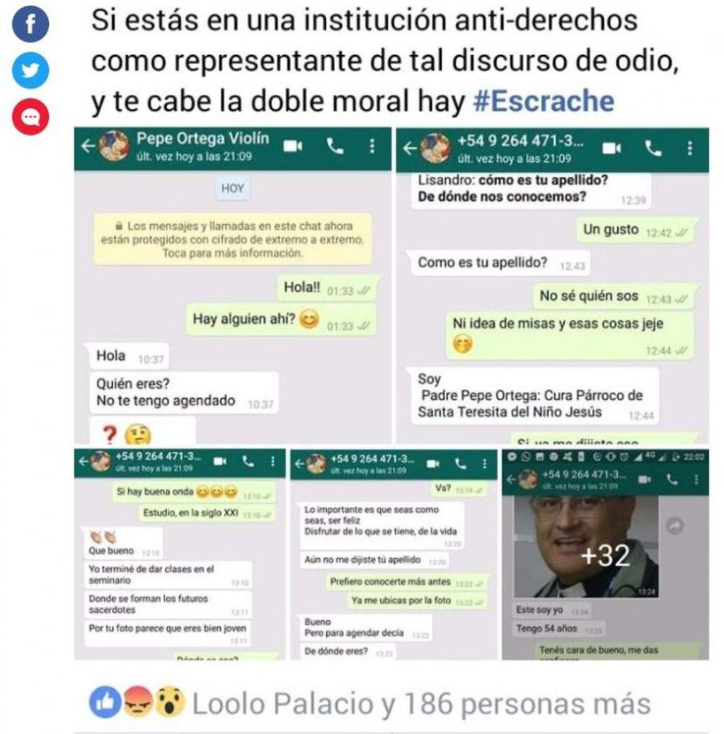 Las capturas y publicaciones en las redes.