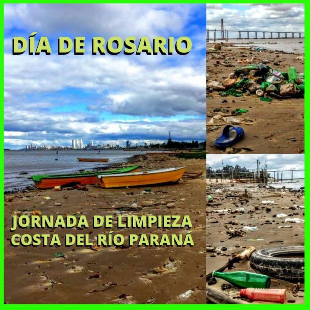 Convocatoria vecinal para limpiar el río Paraná