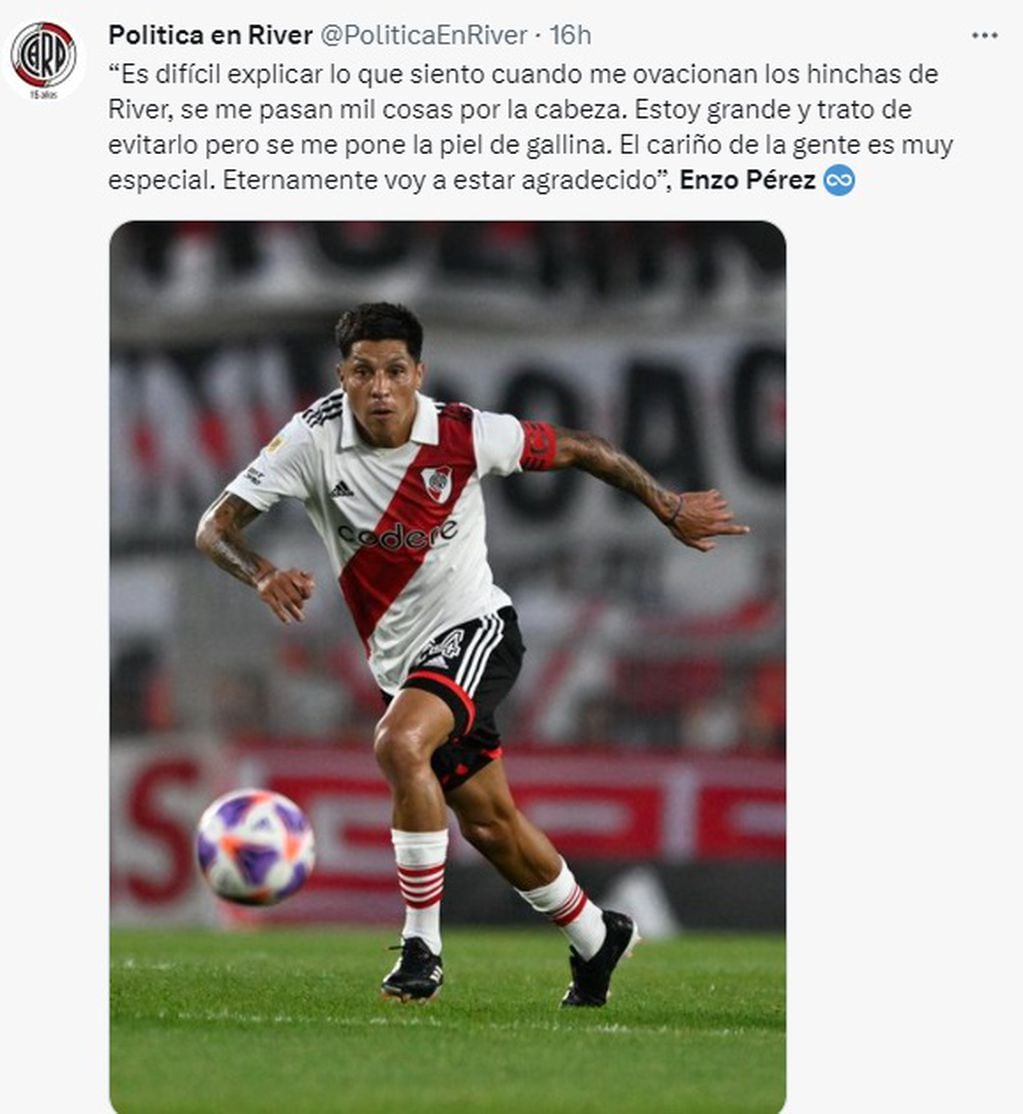 La declaraciones de Enzo Pérez, sacudió a los hinchas de River.